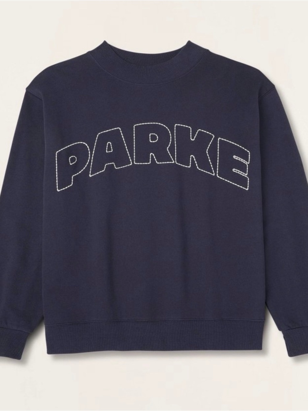Women's Mockneck Pullover Sweatshirt - Parke x Target Navy Blue L/XL nwt